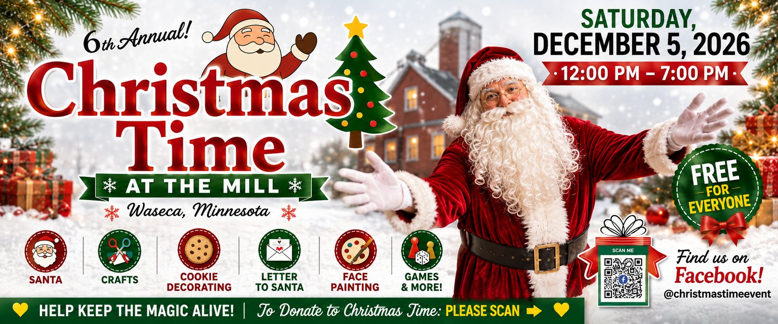 Christmas Time at The Mill 2026 event poster